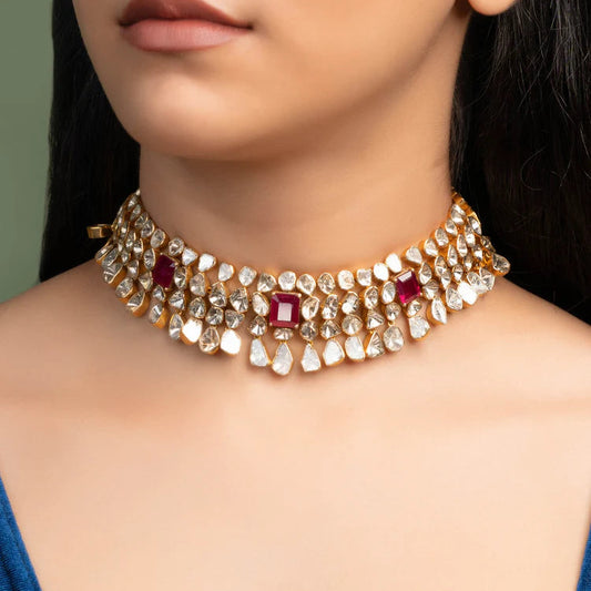 SHANAYA NECKLACE & AYESHA NECKLACE POLKI SET.