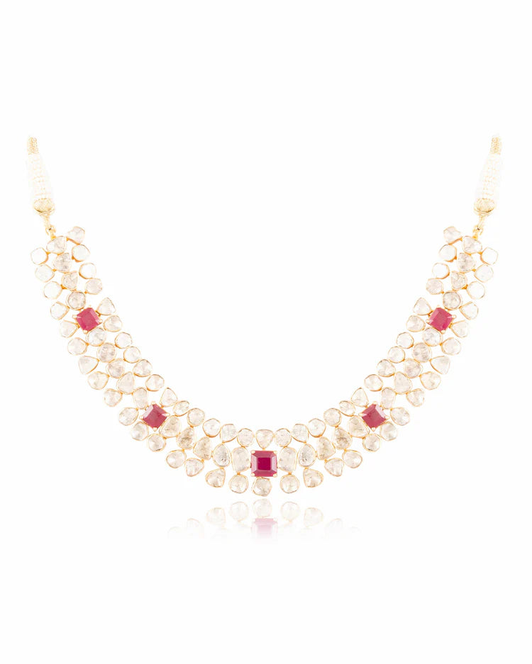 SHANAYA NECKLACE & AYESHA NECKLACE POLKI SET.