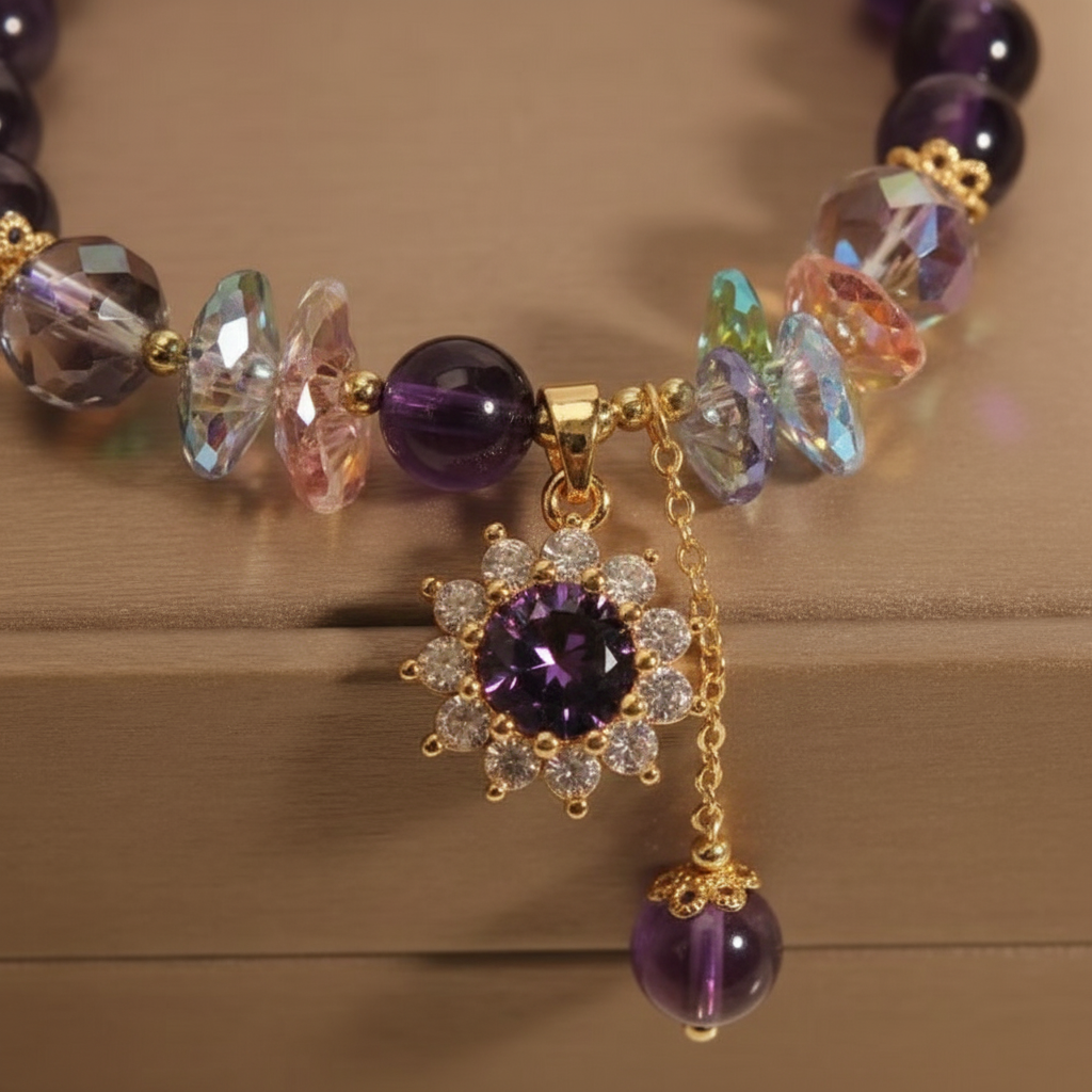 Amethyst Butterfly Bracelet Detail