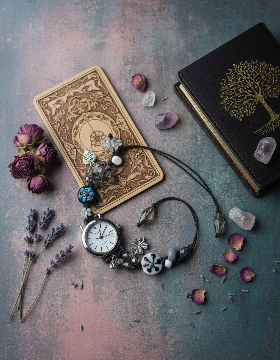 Black Charm Watch Bracelet Social Media