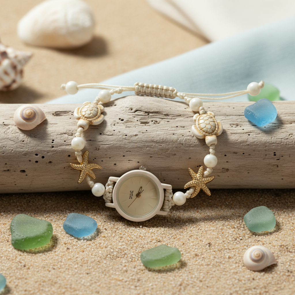 Coastal Watch Bracelet on Driftwood