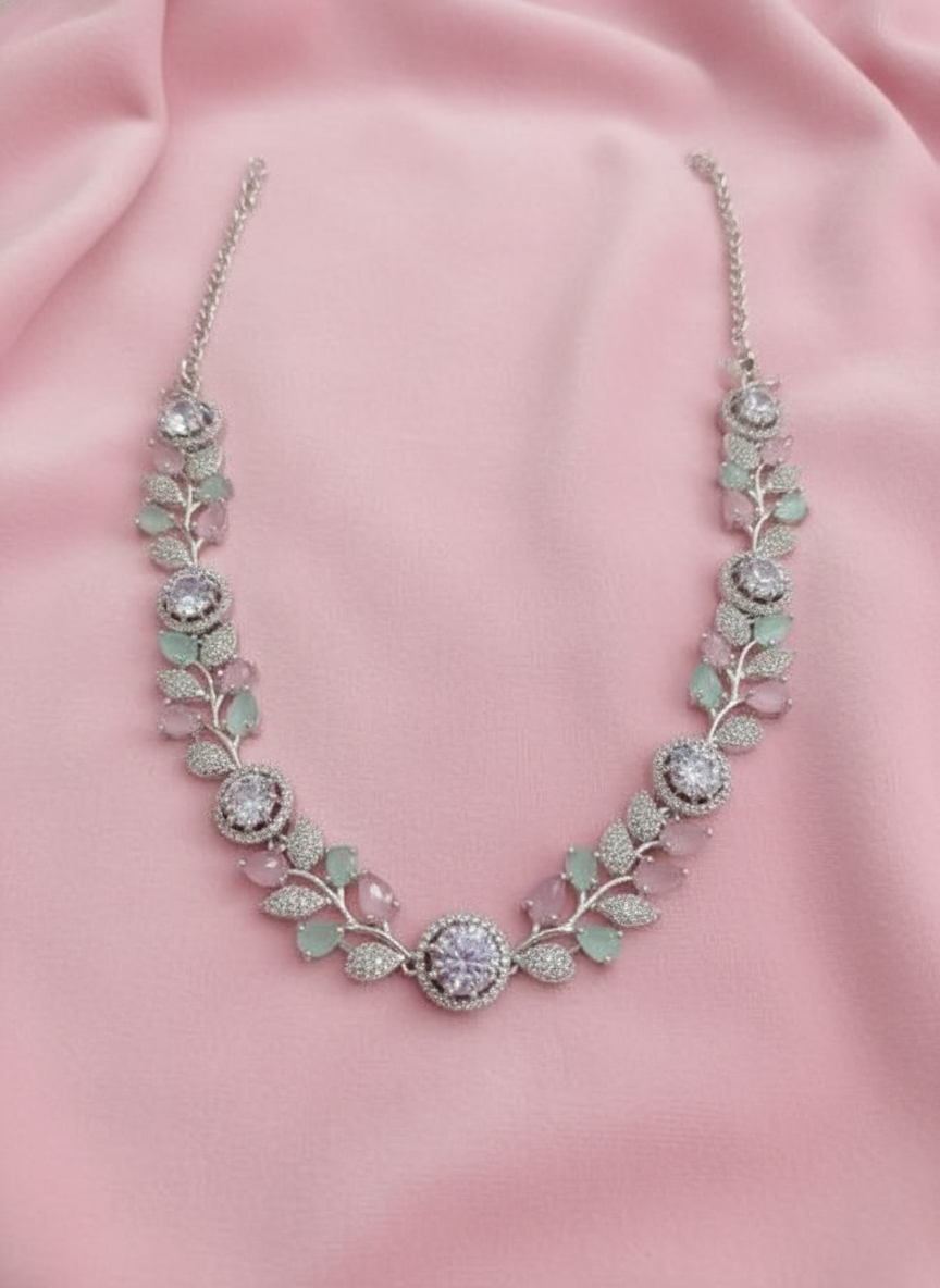 Flat lay on pink velvet