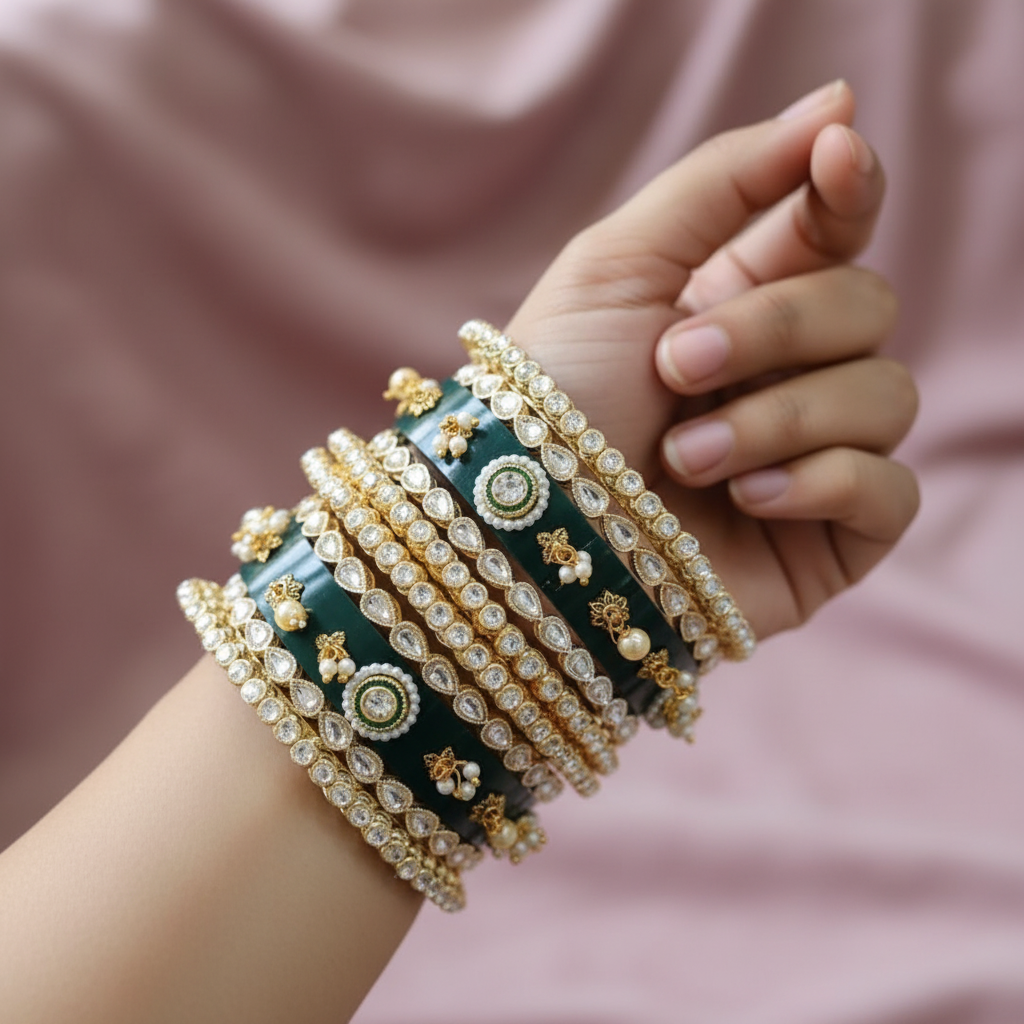 Woman wearing bangles - Dusty Rose